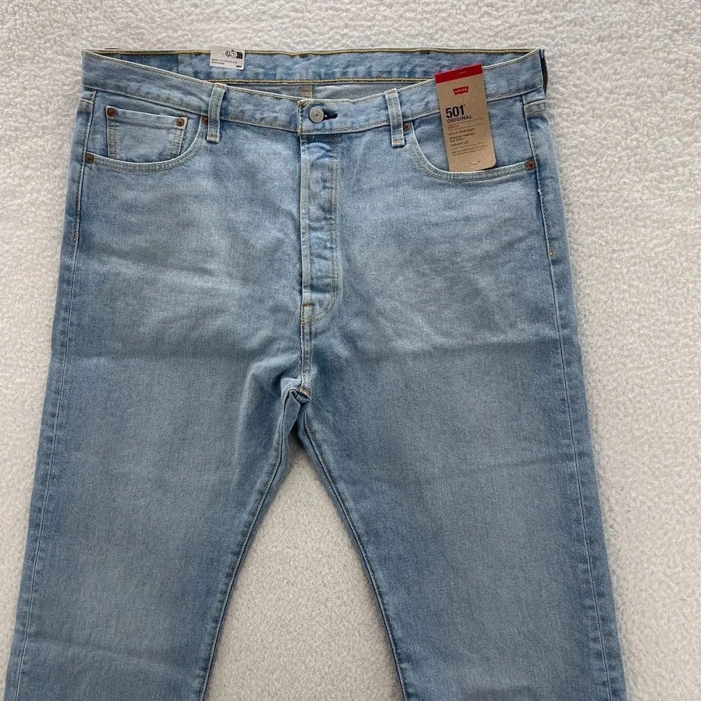 Levis 501 Jeans Mens 40x34 Blue Original Fit Straight Denim Casual 90s Cowboy
